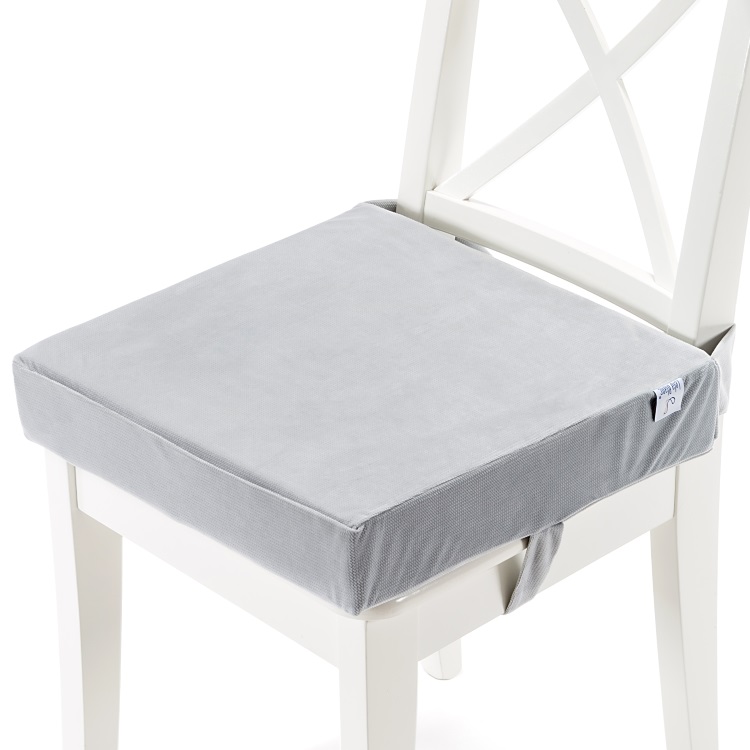 Poduszka podwyższająca dla dziecka  na krzesło - velvet silver