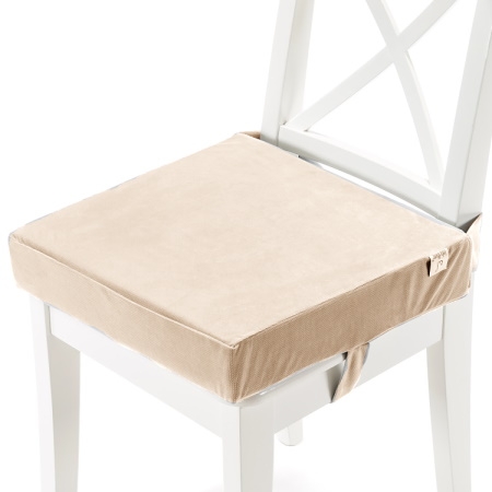 Poduszka podwyższająca dla dziecka  na krzesło - velvet piaskowy